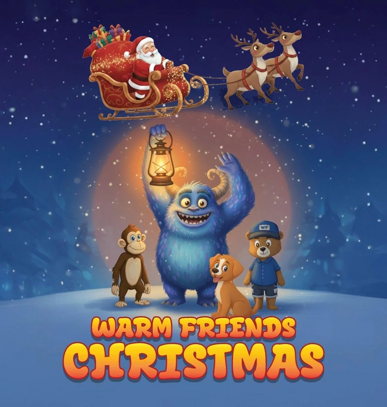 Warm Friends Christmas book cover by Anthony Soluri, Children's & Picture Books example