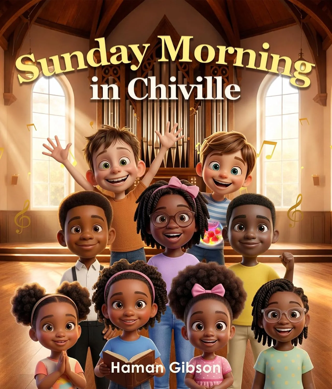Sunday Morning in Chiville book cover by Haman Gibson, Faith-Based Fiction example